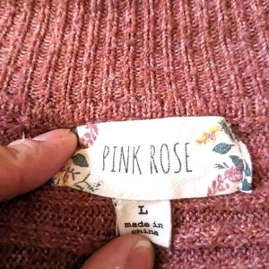 Pink rose sweater